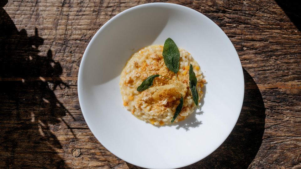 Starköchin aus Hamburg: So sieht das fertige Kürbisrisotto von Cornelia Poletto aus So sieht das fertige Kürbisrisotto von Cornelia Poletto aus