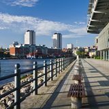 Blick auf die Skyline der englischen Stadt Sunderland.
