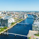 Blick auf die Skyline von Glasgow.