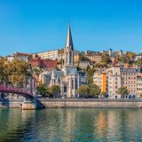 Die Skyline der französischen Stadt Lyon.