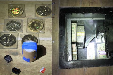 Die Beute wurde auf Datenträgern, als Bargeld und in Form von Edelmetallen beschlagnahmt