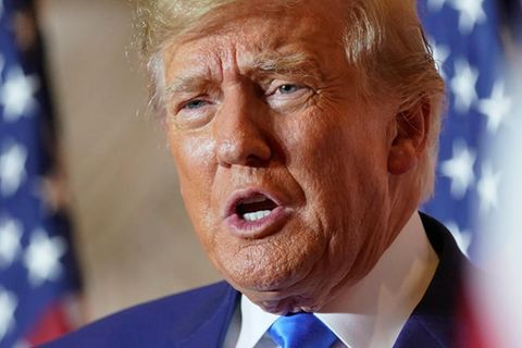 Der ehemalige US-Präsident Donald Trump am Wahltag in seiner Residenz Mar-a-Lago