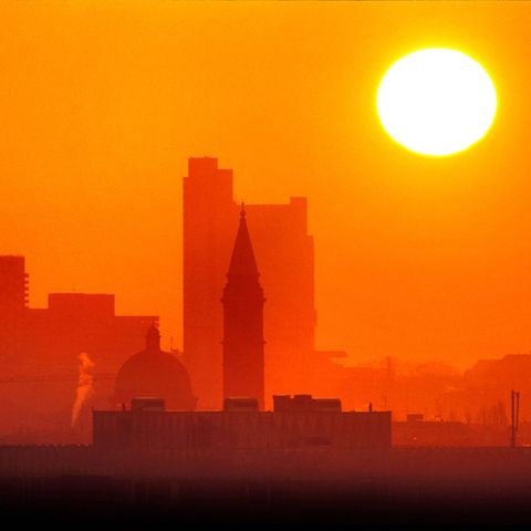München bei Sonnenuntergang