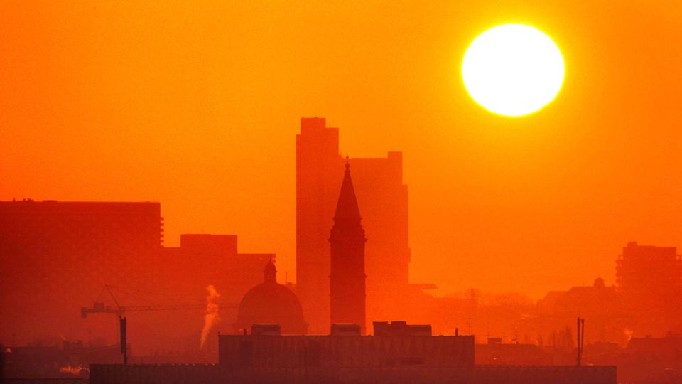 München bei Sonnenuntergang