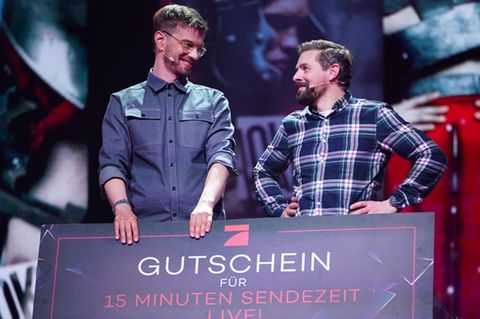 Joko Winterscheidt (l.) und Klaas Heufer-Umlauf hatten 15 Minuten Sendezeit gewonnen.