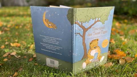Cover des Kinderbuches "Tino und der Trost-Tiger – eine Reise durch das Trauerland"