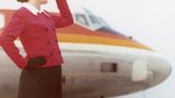 Eine weiteres Motiv aus der Werbeserie mit der DC-8-33 im Jahre 1970