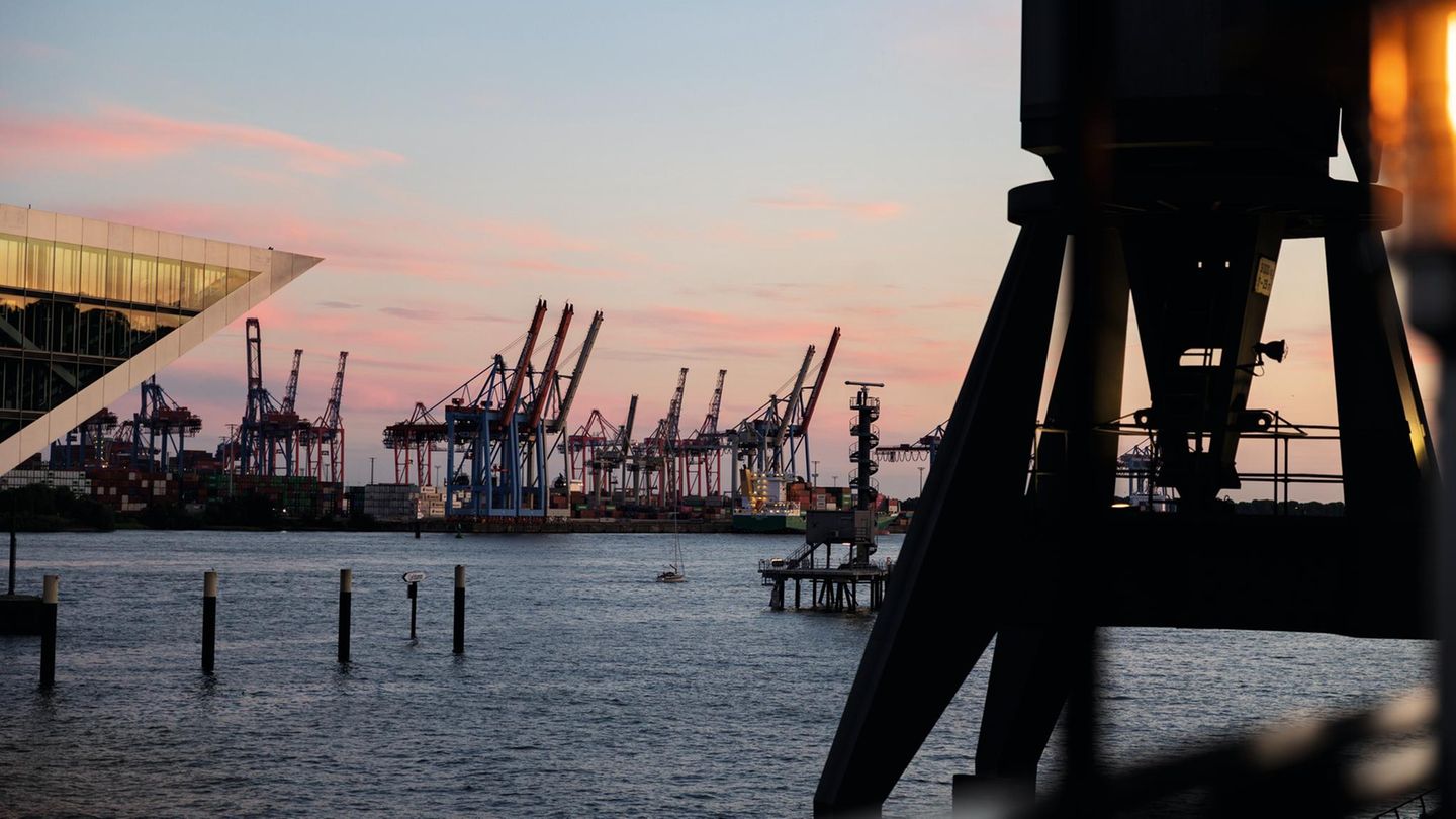 Blick über den Hamburger Hafen