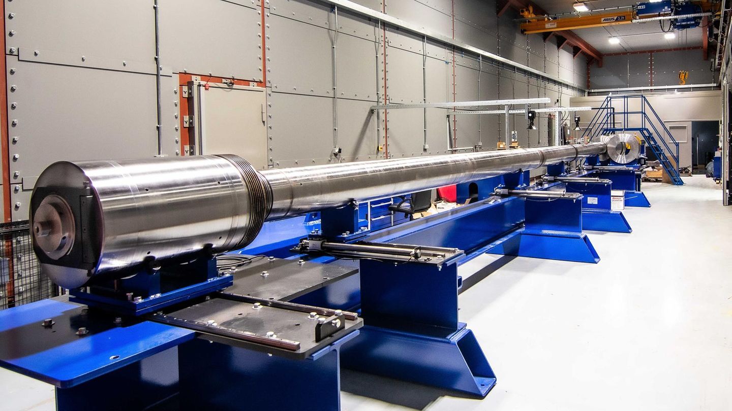 In der Kanone wird Wasserstoff komprimiert