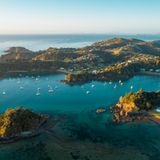 Blick auf die neuseeländische Küste