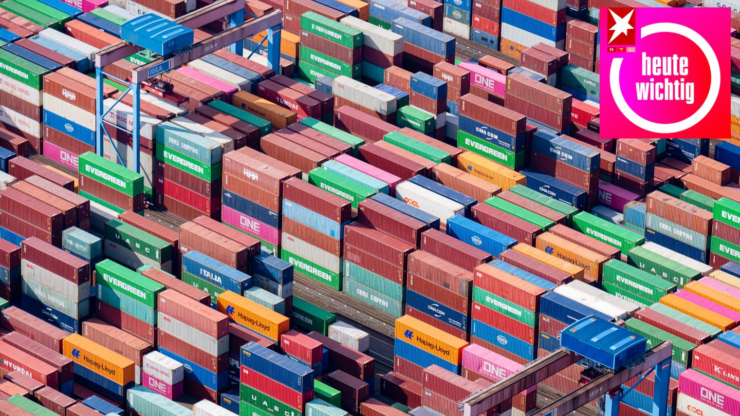 Containerterminal in Hamburg