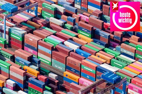 Containerterminal in Hamburg