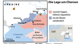 Ukraine-Karte zeigt die Lage um Cherson