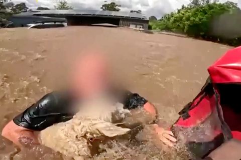 Australien: Dramatische Szenen: Anwohner nach Rekord-Regenfällen aus Fluten gerettet