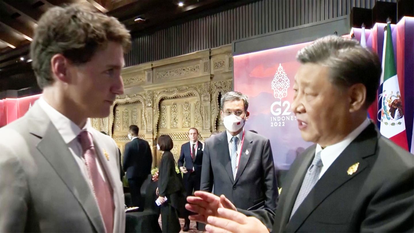 G20 summit: Xi rebukes Trudeau after media leak – icy scene in the video