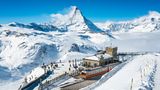 Das berühmte Skigebiet Zermatt in der Schweiz.