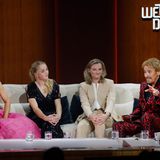Giulia Gwinn und Alexandra Popp nahmen neben Michelle Hunziker und Thomas Gottschalk auf dem Sofa Platz