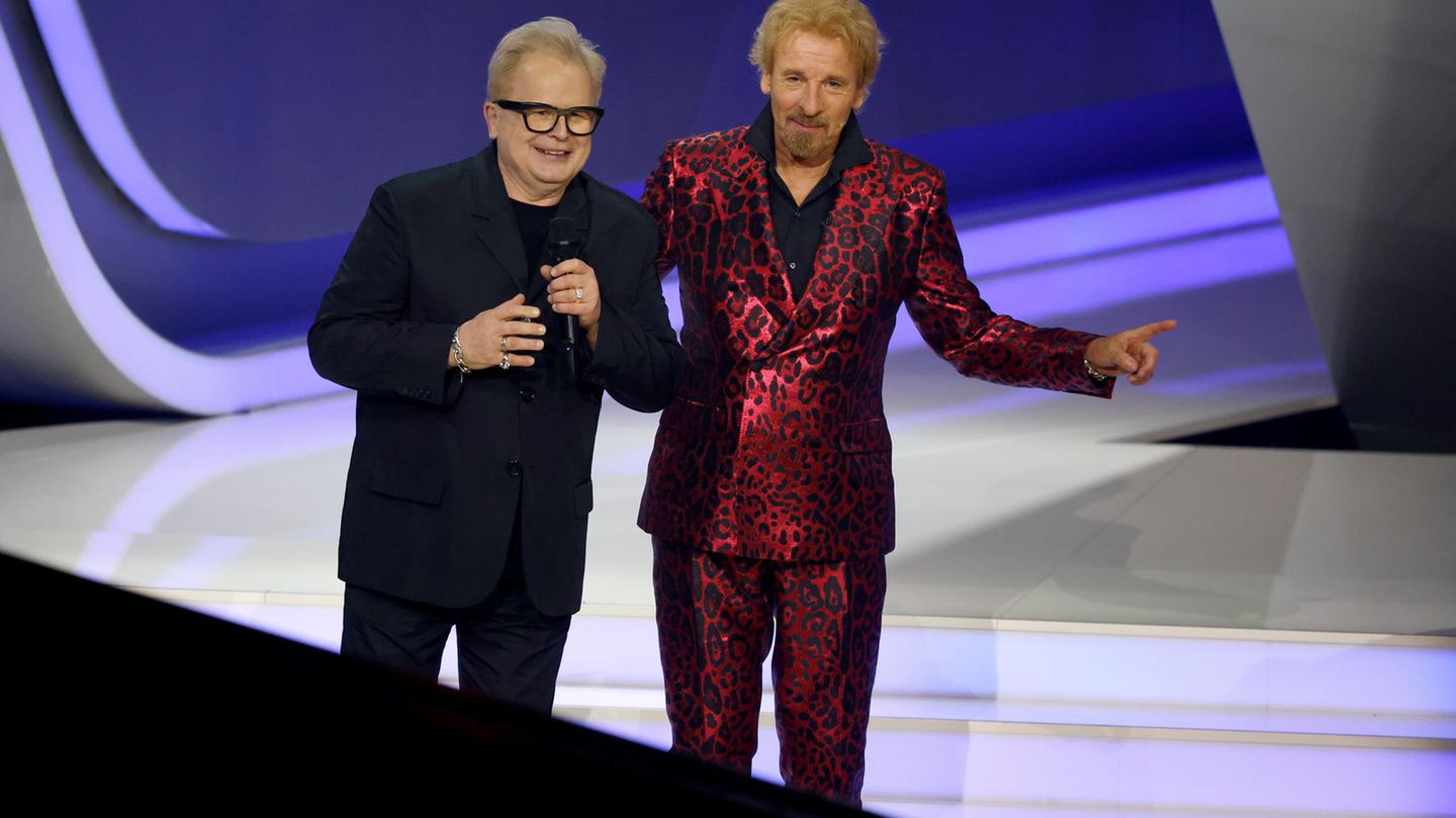 Herbert Grönemyer und Thomas Gottschalk bei "Wetten, dass..?"