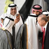 Recep Tayyip Erdogan mit anderen Staatsführern