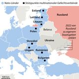 Bestehende multinationale Gefechtsverbände der Nato in Osteuropa