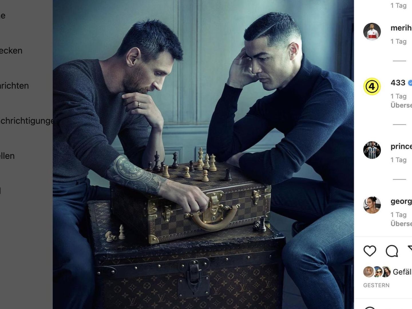 Wenn Messi und Ronaldo auf Vuitton Schach spielen