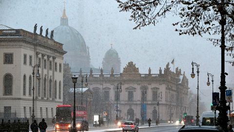 Schneetreiben in Berlin