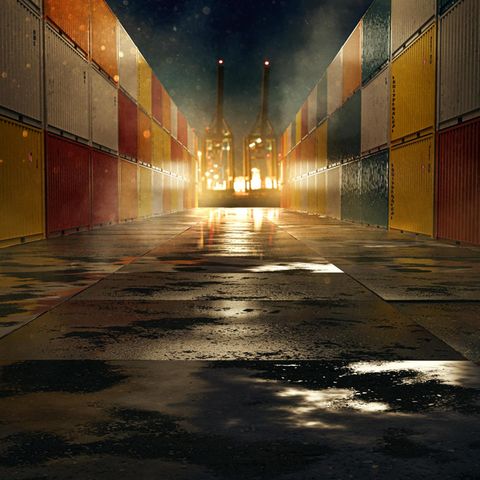 Container im Hamburger Hafen