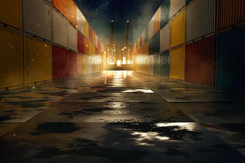 Container im Hamburger Hafen
