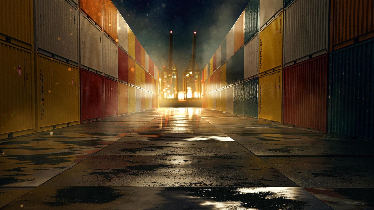 Container im Hamburger Hafen
