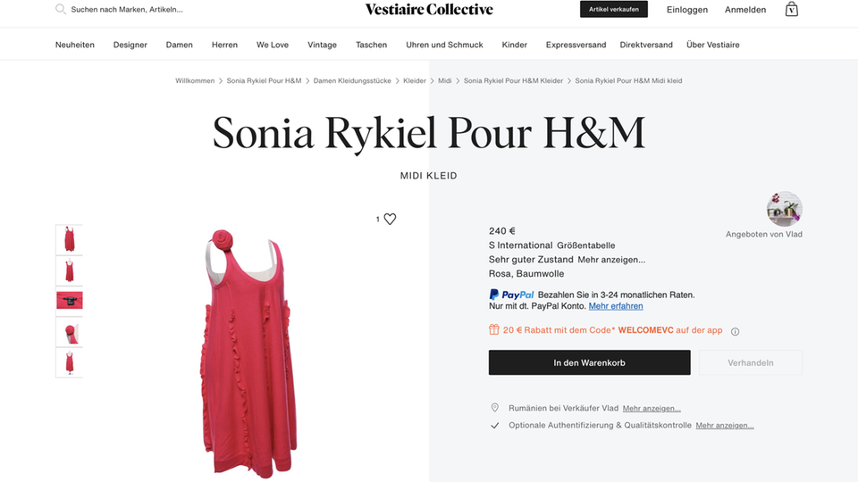 Kleid von Sonia Rykiel für H&M