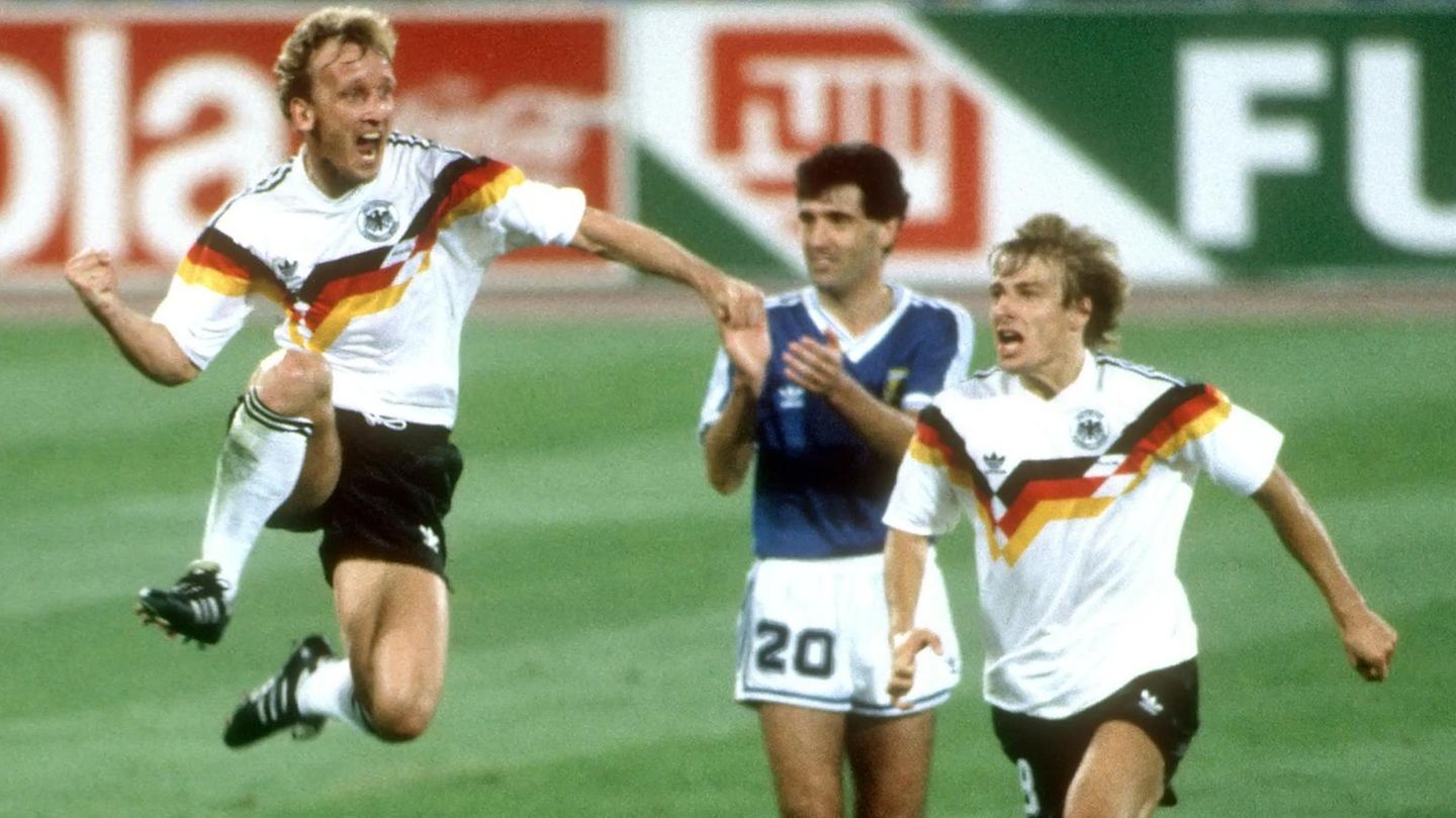 Sein wichtigstes Tor: Im WM-Finale 1990 gegen Argentinien erzielte Andreas Brehme (links) das 1:0 kurz vor dem Abpfiff.