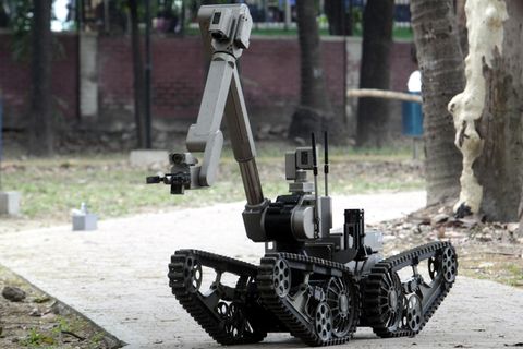 Polizei-Roboter werden bisher vor allem zur Bombenentschörfung und andere Gefahrensituationen eingesetzt