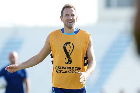 Englands Spielführer Harry Kane beim Training