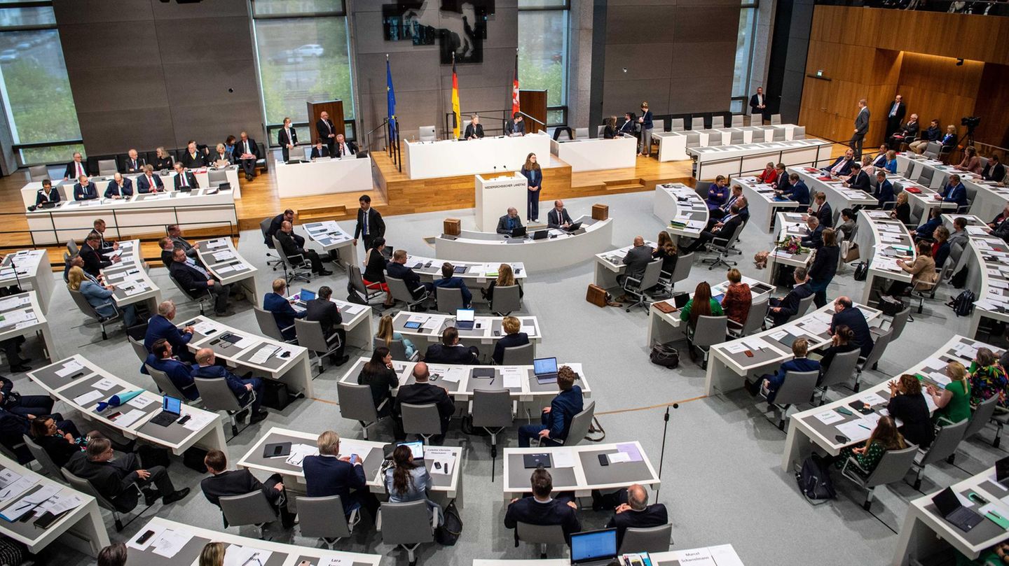 Blick in den niedersächsischen Landtag