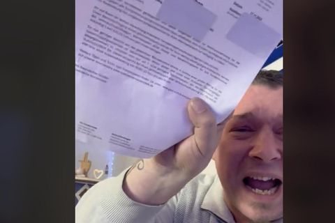 Mann regt sich über Heizkostenrechnung auf