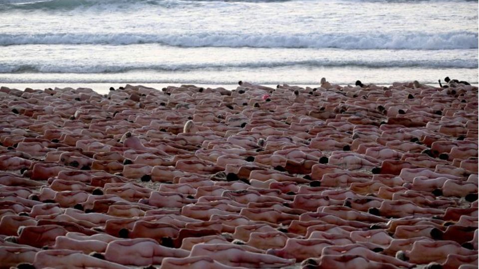 Nackte Menschen am Strand von Sydney
