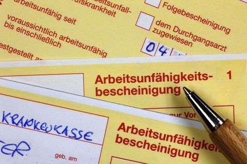 Ein "gelber Schein" für eine Krankmeldung