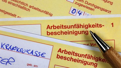 Ein "gelber Schein" für eine Krankmeldung