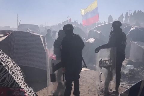 Video: Mexiko räumt Migrantenlager an US-Grenze