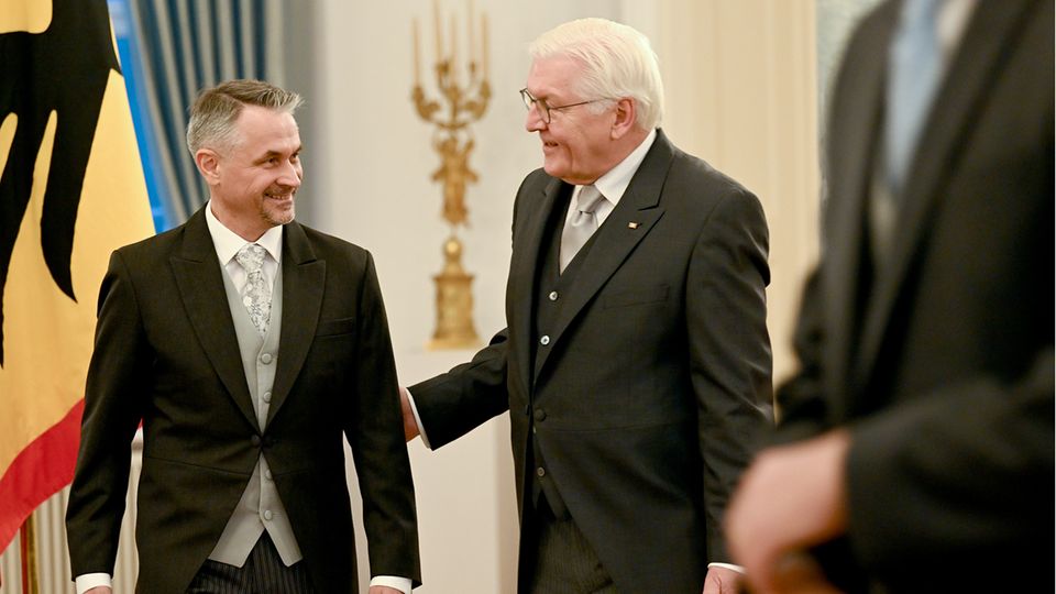 Dariusz Pawlos, Botschafter der Republik Polen, wird von Bundespräsident Frank-Walter Steinmeier im Schloss Bellevue akkreditiert