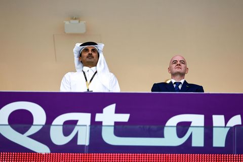 Fifa-Boss Infantino mit Emir Tamim Bin Hamad Al Thani