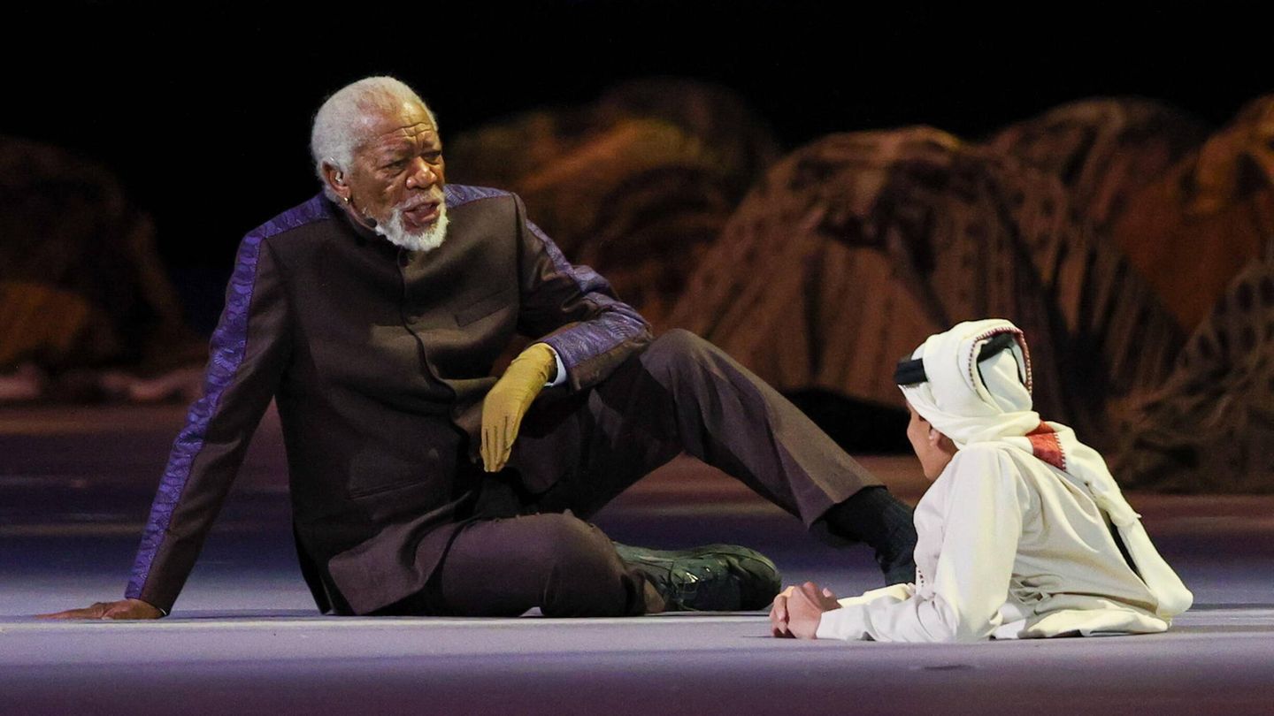 Morgan Freeman bei der WM-Eröffnungsfeier