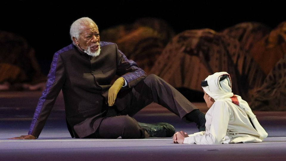 Morgan Freeman bei der WM-Eröffnungsfeier
