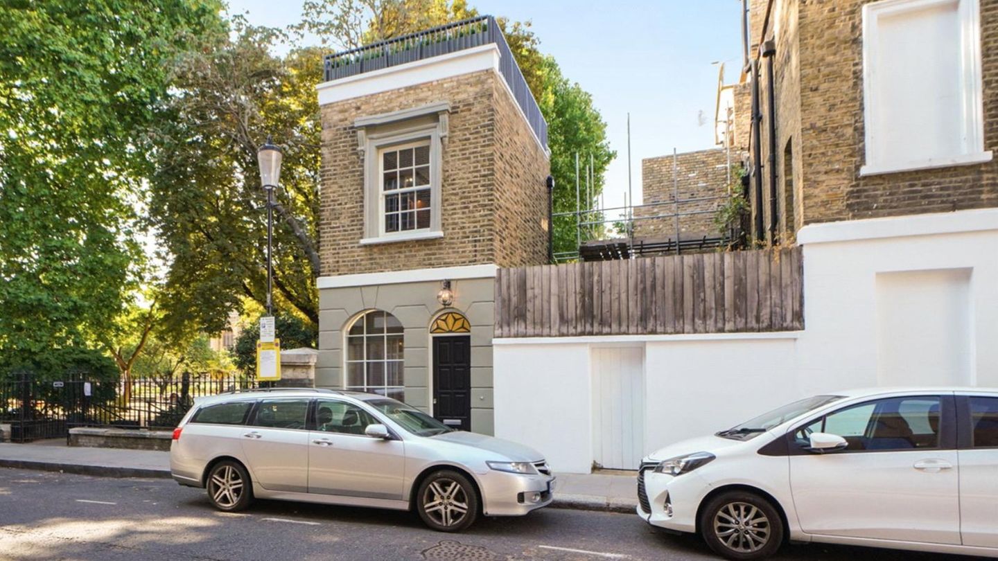 Außenansicht des winzigen Hauses in London