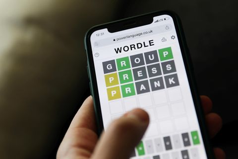 Wordle auf einem Smartphone