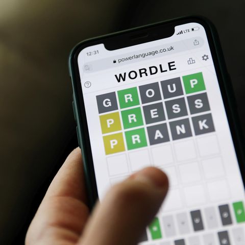 Wordle auf einem Smartphone