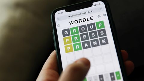 Wordle auf einem Smartphone