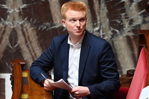 Der Abgeordnete Adrien Quatennens in Frankreichs Nationalversammlung in Paris