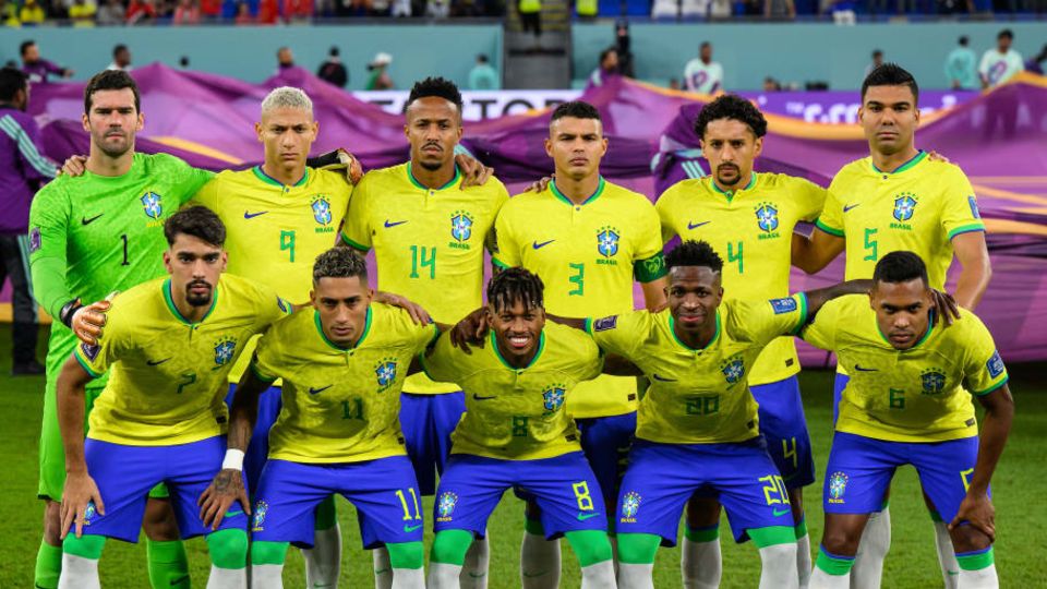 Brasiliens Nationalelf beim Mannschaftsfoto