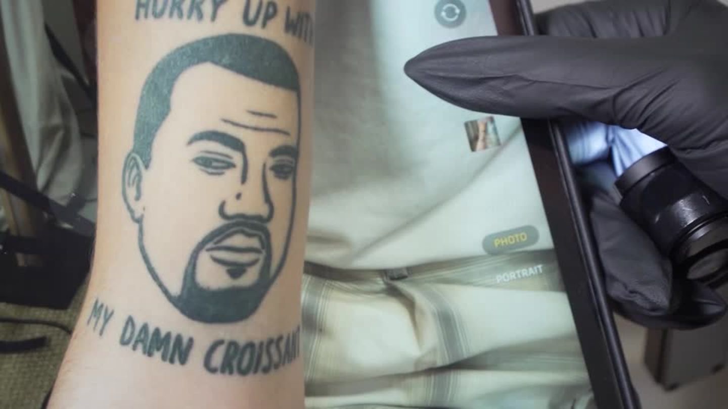 Get rid of Kanye West tattoo?  This Studio Offers Free Removal (Video)